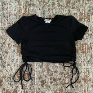 Black Verge Girl Crop Top